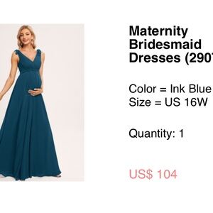 JJs House ink blue maternity dress
